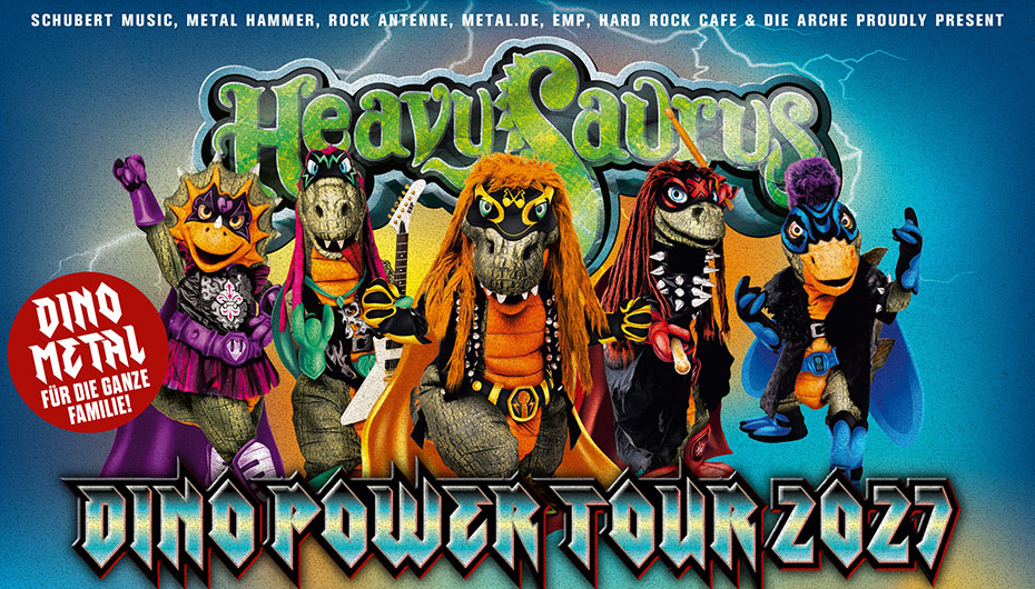 HEAVYSAURUS gehen 2027 mit „Mission Dino Power“ auf große Tour!